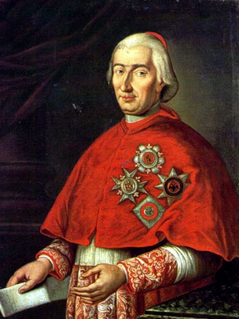 Cardenal Fabrizio Ruffo, líder del ejército sanfedista que reconquistó Nápoles para Fernando IV en 1800