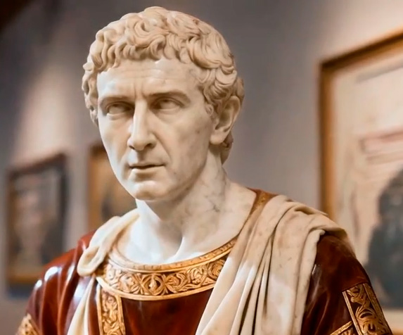 Claudio, emperador romano, retrato busto histórico