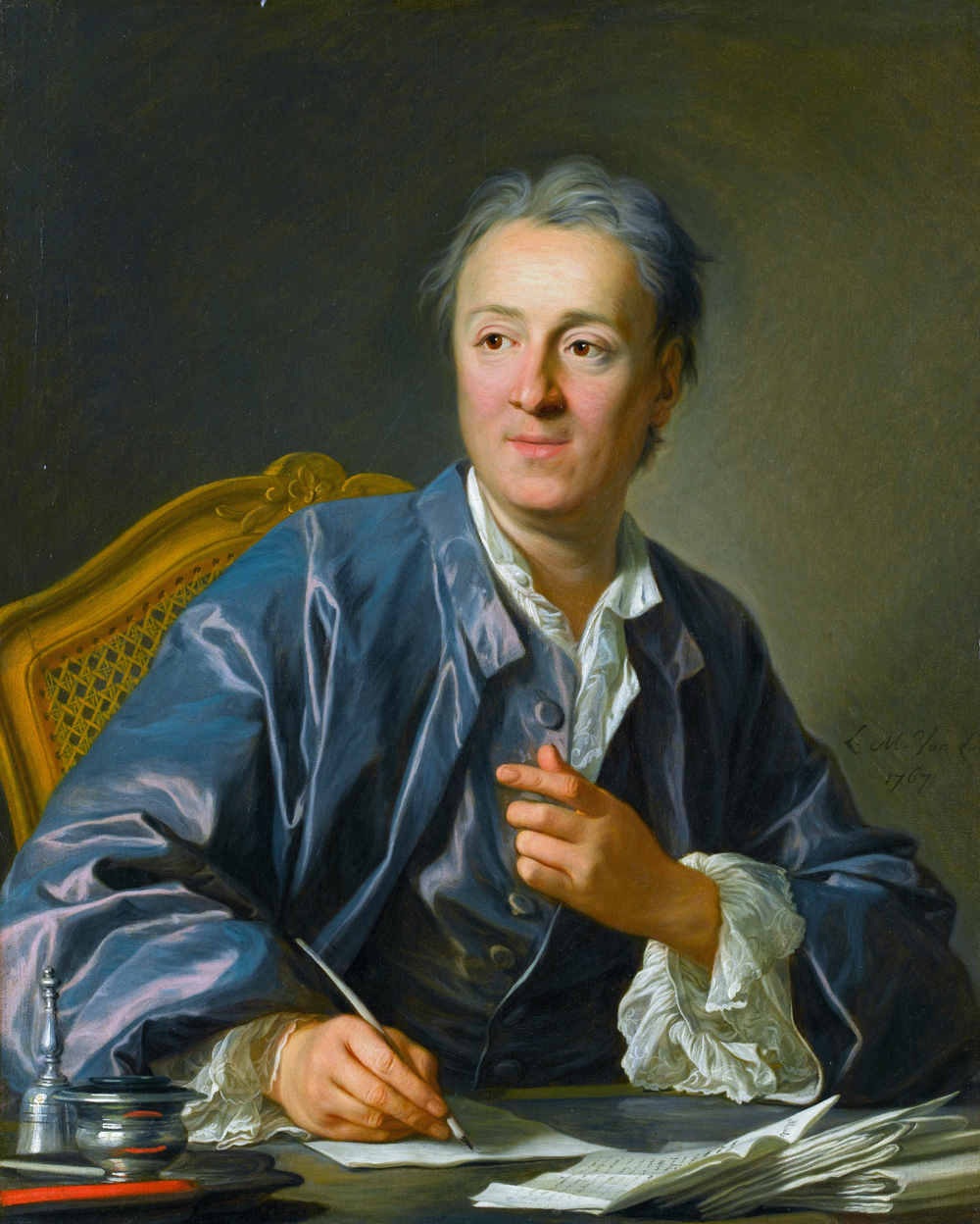 Denis Diderot, filósofo ilustrado francés, retrato de Louis-Michel van Loo (1767)