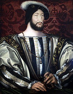 Francisco I de Francia, retrato de Jean Clouet (h. 1530), Museo del Louvre