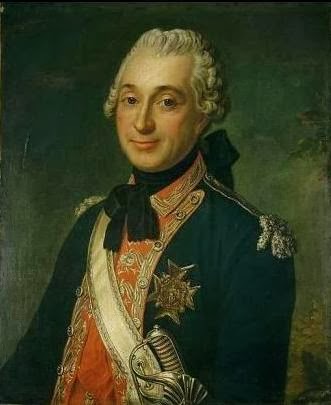 François-Henri de Narbonne-Lara, ministro de Guerra de Luis XVI, retrato del siglo XVIII