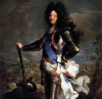 Luis XIV de Francia, el Rey Sol, retrato de Hyacinthe Rigaud (1701)