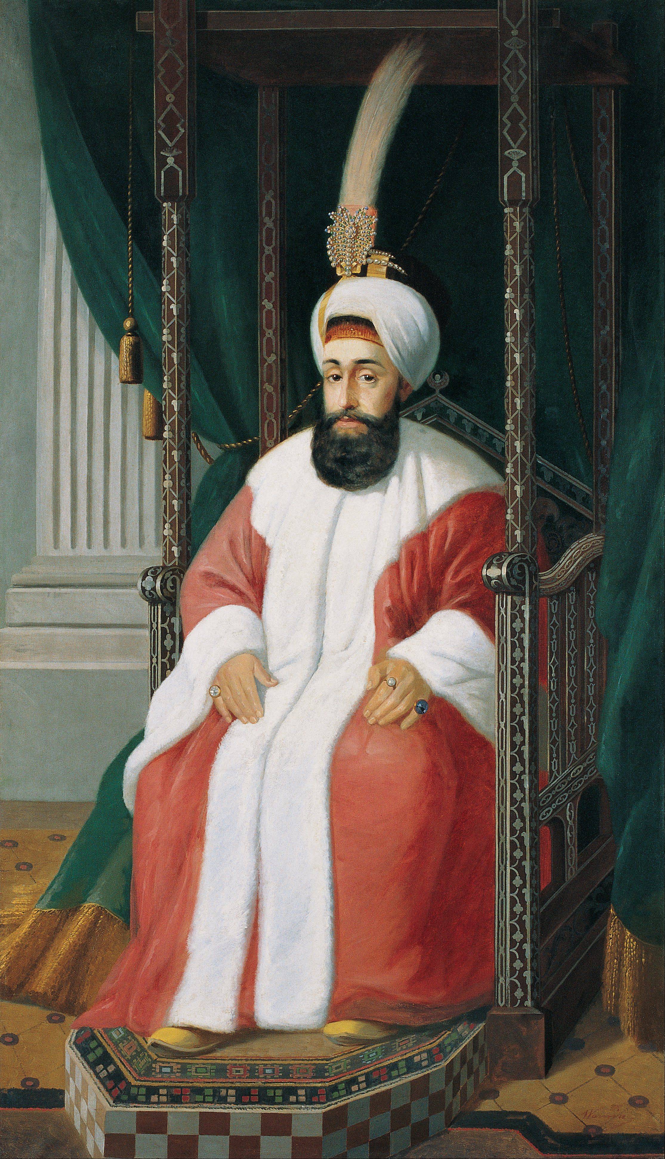 Selim III, Sultán Otomano, retrato del Palacio de Topkapi